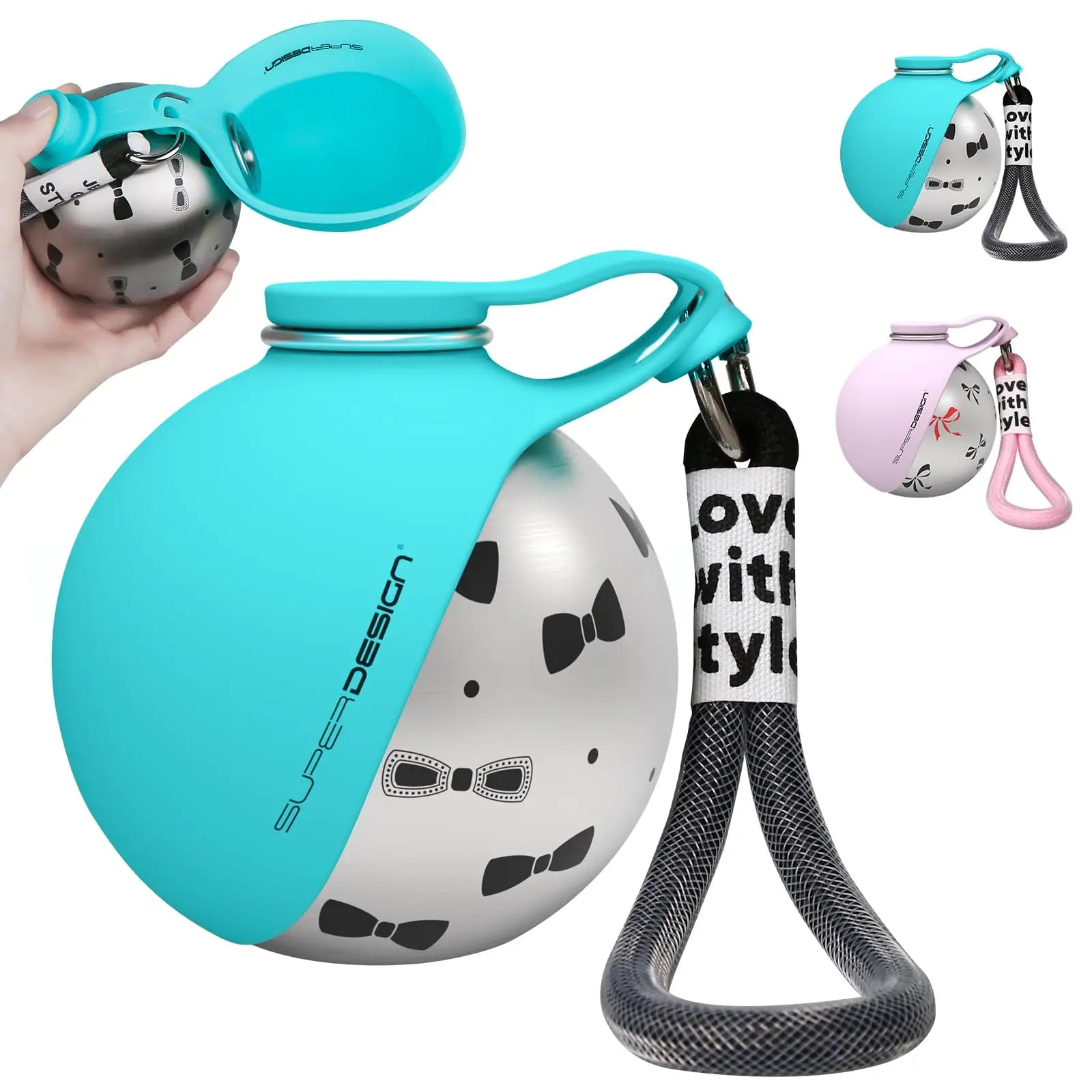 2-in-1 Portable Dog Water Bottle — Leak-Proof Stainless Steel Travel Bottle for Dogs