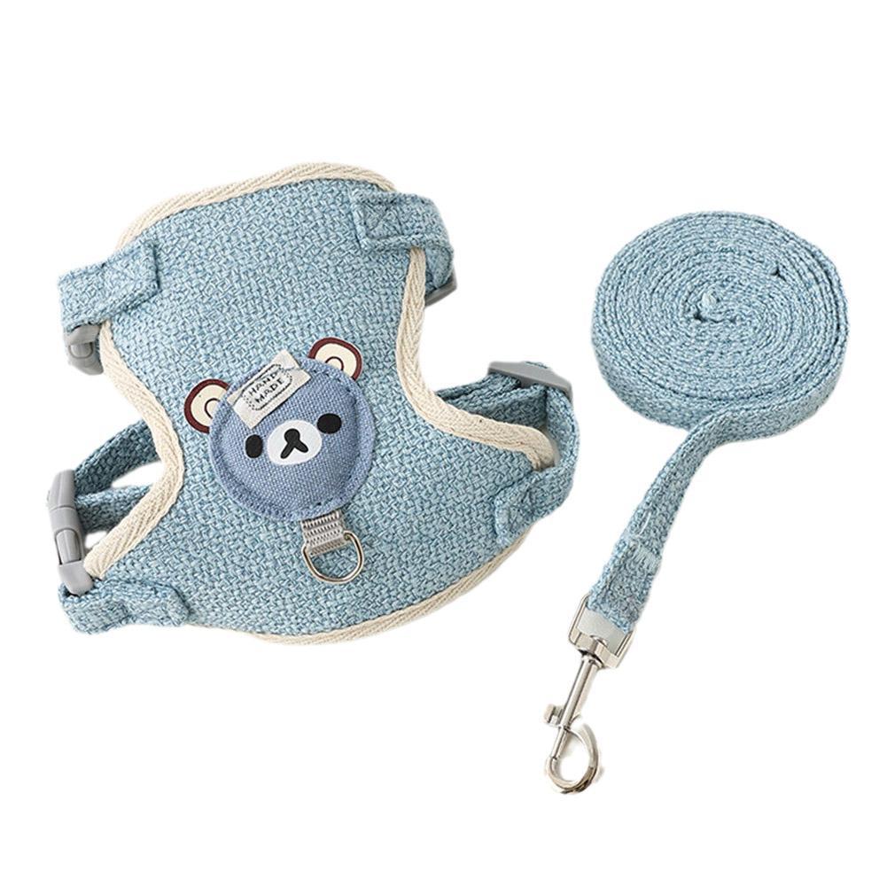 Small Pet Vest Harness with Leash — Soft Chest Strap for Dogs, Cats & Rabbits