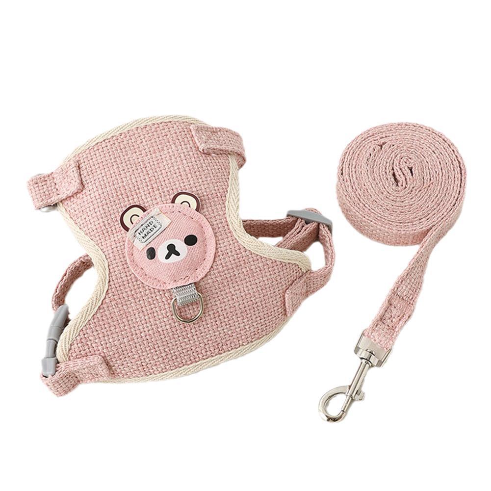 Small Pet Vest Harness with Leash — Soft Chest Strap for Dogs, Cats & Rabbits