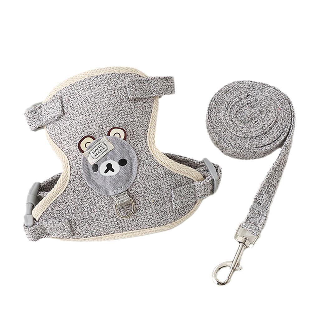 Small Pet Vest Harness with Leash — Soft Chest Strap for Dogs, Cats & Rabbits