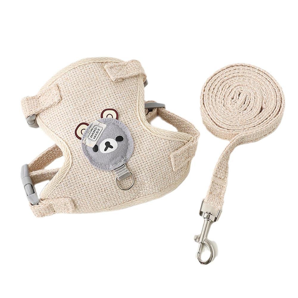 Small Pet Vest Harness with Leash — Soft Chest Strap for Dogs, Cats & Rabbits