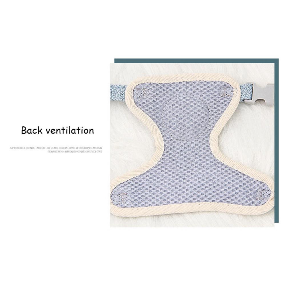 Small Pet Vest Harness with Leash — Soft Chest Strap for Dogs, Cats & Rabbits