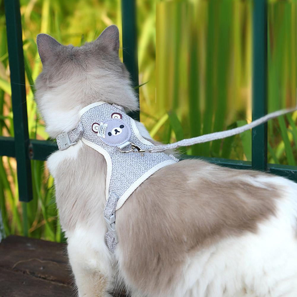 Small Pet Vest Harness with Leash — Soft Chest Strap for Dogs, Cats & Rabbits