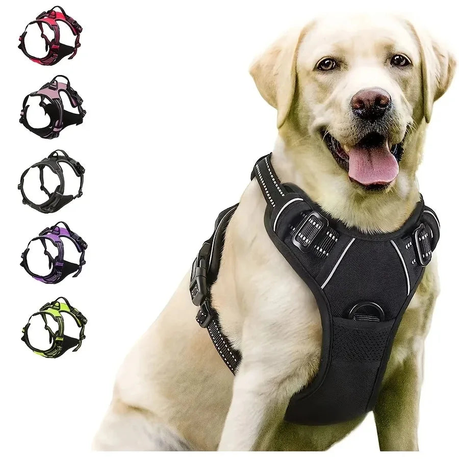 Dog Vest Harness & Leash Set — Adjustable Collar for Small & Medium Dogs