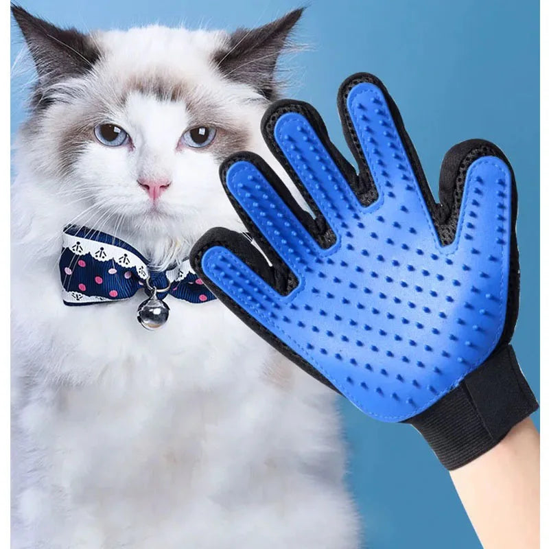 Pet Grooming Glove — Gentle Deshedding Brush for Dogs & Cats