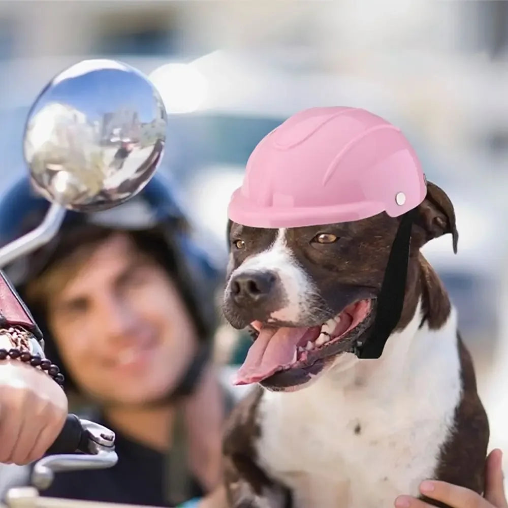 Pet Motorcycle Helmet — Adjustable Safety Helmet for Dogs & Cats