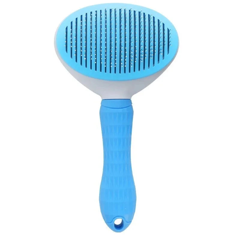 Self-Cleaning Pet Slicker Brush — Dematting Comb for Dogs & Cats