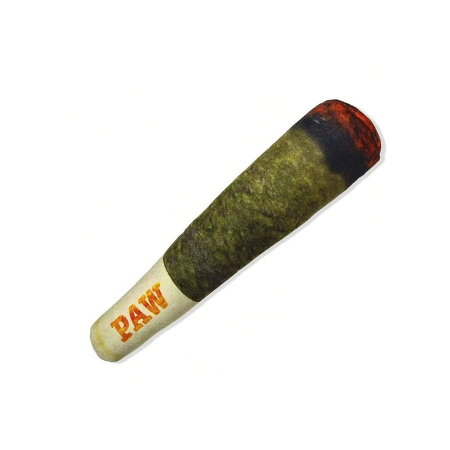 Cigar Squeaky Plush Dog Toy — Funny Interactive Chew Toy for Small & Medium Dogs