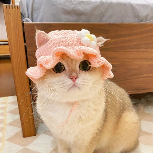 Cute Knitted Pet Hat — Cosy Autumn & Winter Hat for Cats & Small Dogs