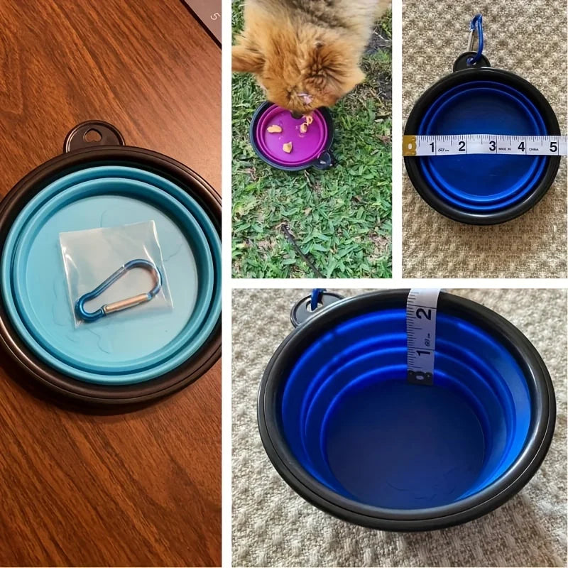 Collapsible Pet Travel Bowl — Portable Food & Water Bowl for Dogs & Cats
