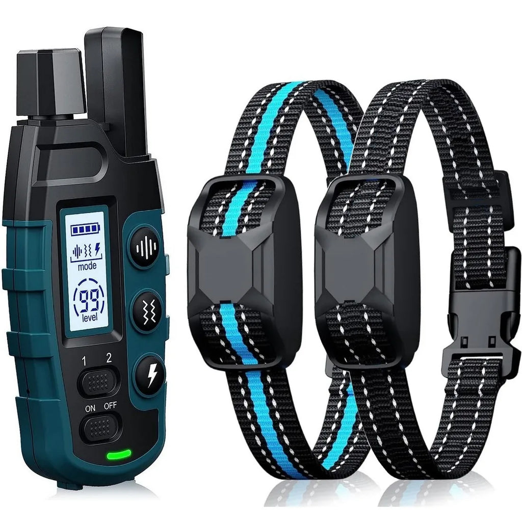 Remote Dog Training Collar — 1000M Range, Waterproof, Shock & Vibration for 2 Dogs