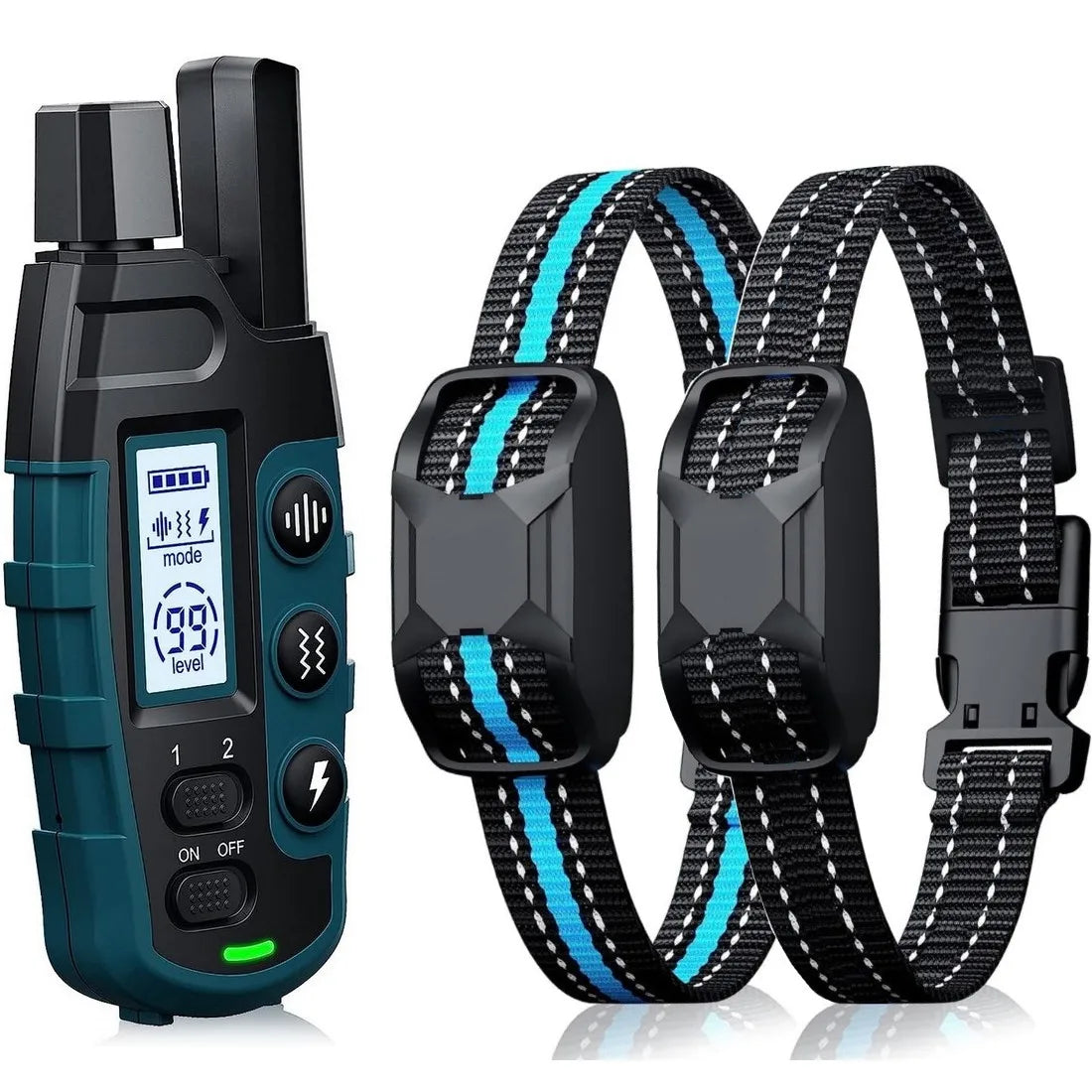 Remote Dog Training Collar — 1000M Range, Waterproof, Shock & Vibration for 2 Dogs