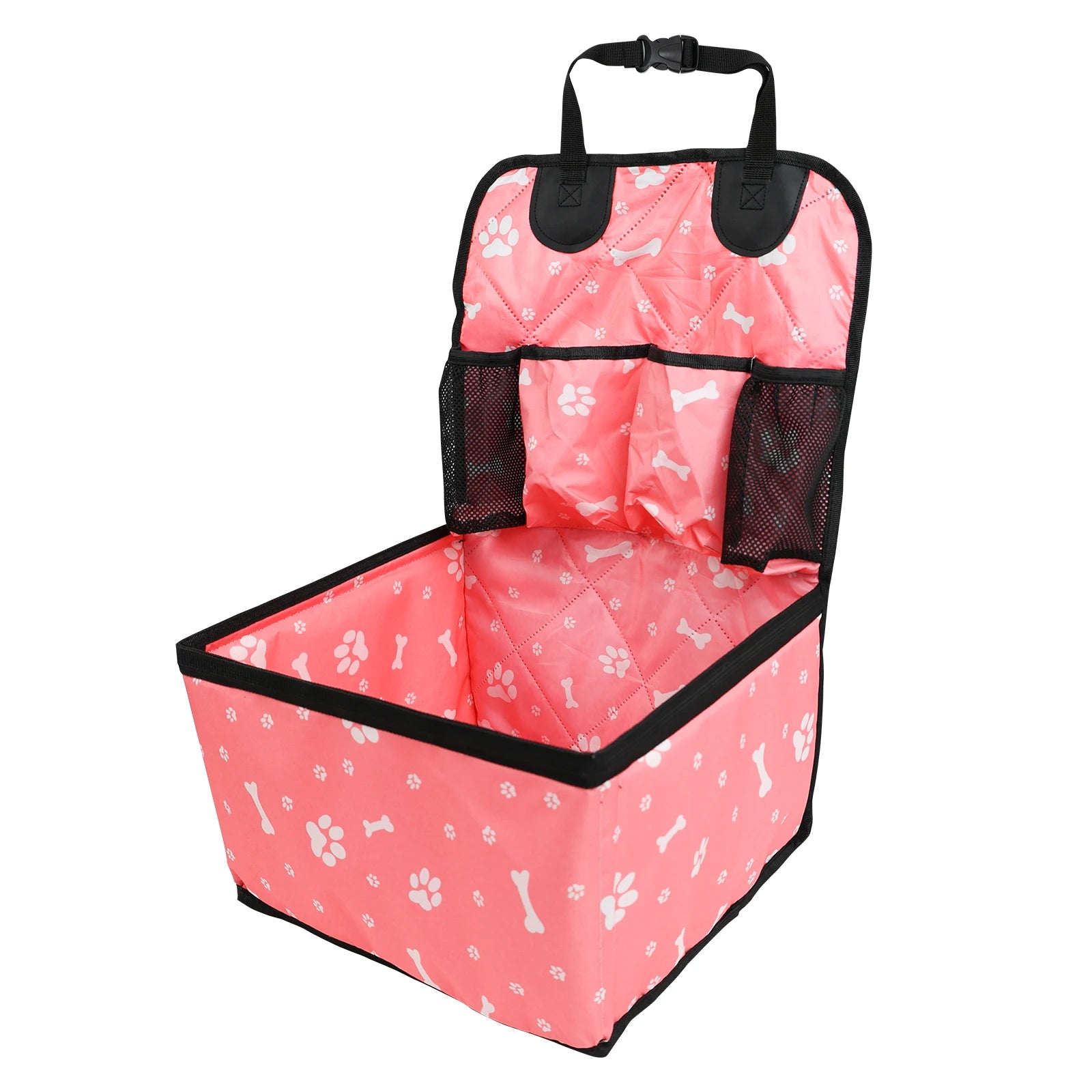 Pet Car Seat with Storage Pockets — Non-Slip Travel Seat Cover for Small & Medium Dogs