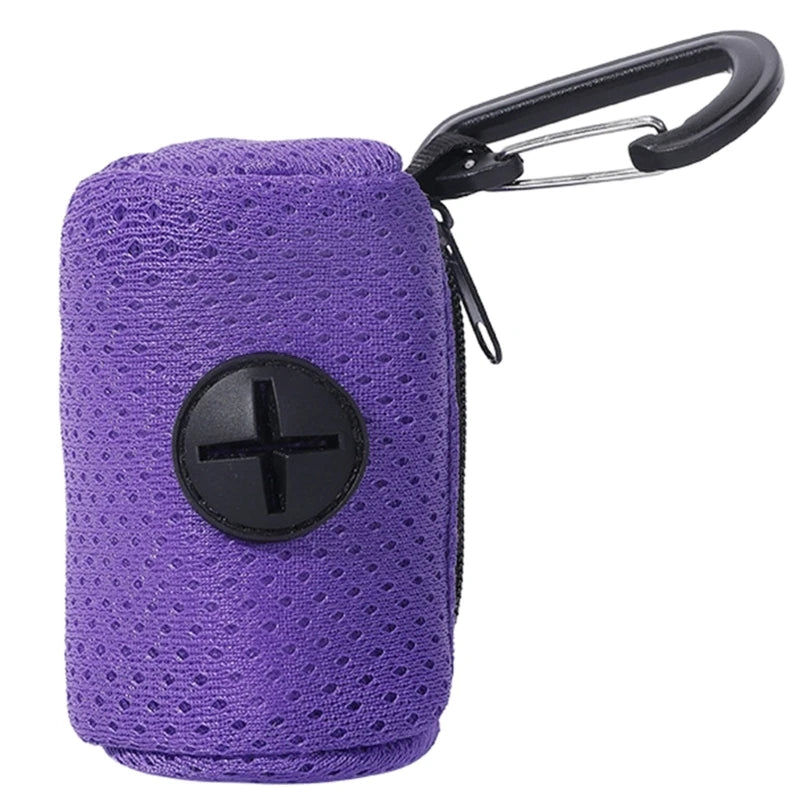 Dog Poop Bag Dispenser — Portable Mesh Holder for Waste Bags