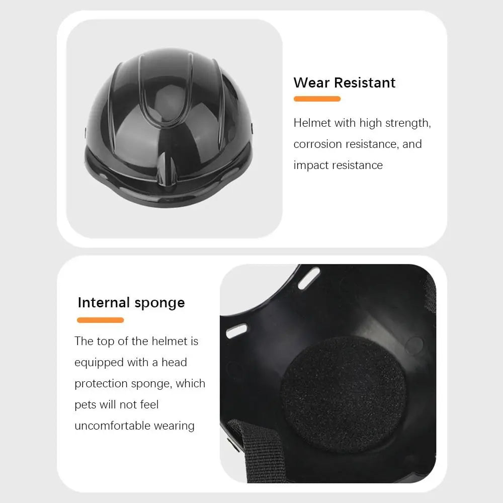 Pet Motorcycle Helmet — Adjustable Safety Helmet for Dogs & Cats