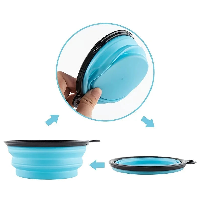 Collapsible Pet Travel Bowl — Portable Food & Water Bowl for Dogs & Cats