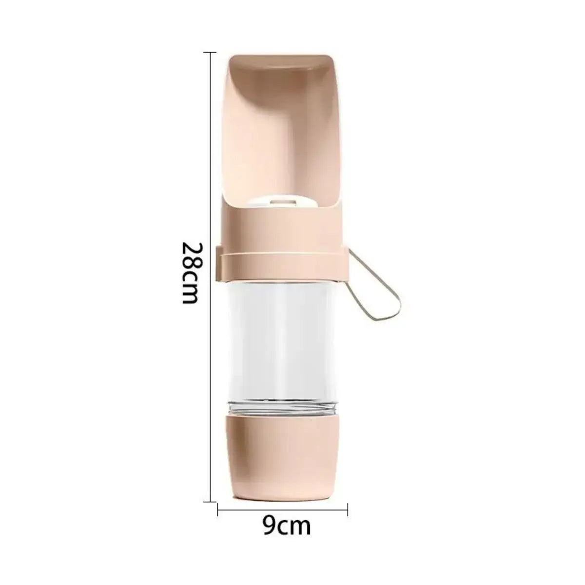 Portable Pet Water Bottle with Food Storage — 2-in-1 Travel Feeder for Dogs & Cats