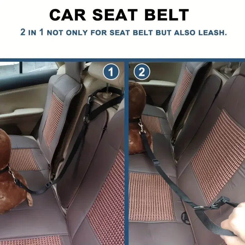 Pet Car Seat Belt — Adjustable Safety Restraint for Dogs & Cats