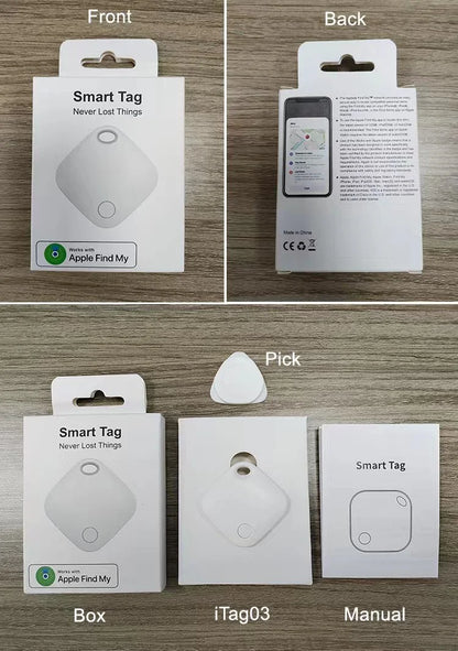 Smart AirTag Tracker – GPS Pet & Child Tracker for Apple Find My, Mini Smart Tag