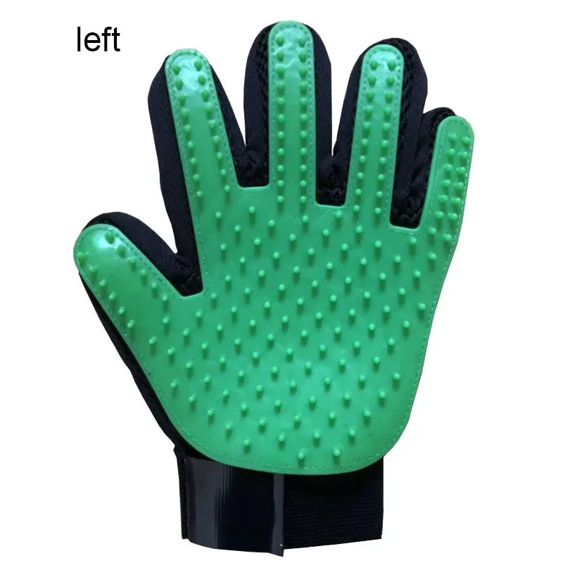 Pet Grooming Glove — Gentle Deshedding Brush for Dogs & Cats