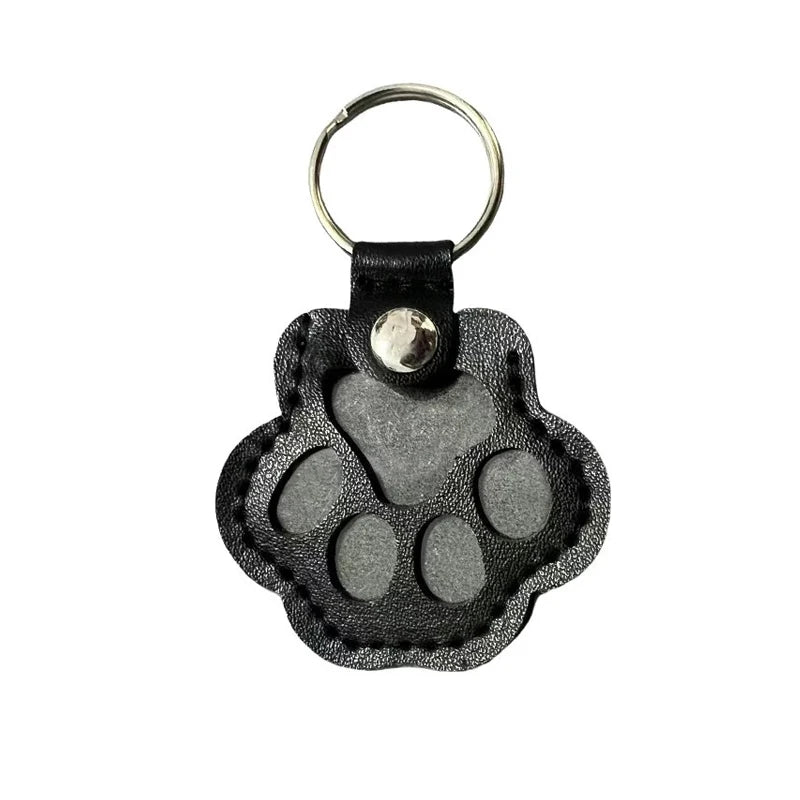 Pet Hair Memorial Keychain — PU Leather Keepsake Locket for Cat & Dog Fur