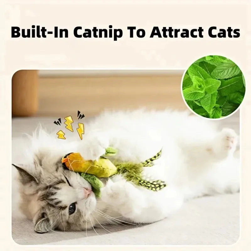 Bird-Sound Cat Toy — Interactive Elastic Rope Toy to Relieve Boredom & Encourage Play