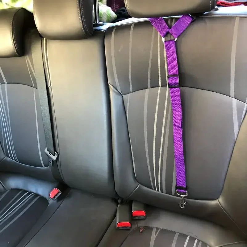 Pet Car Seat Belt — Adjustable Safety Restraint for Dogs & Cats