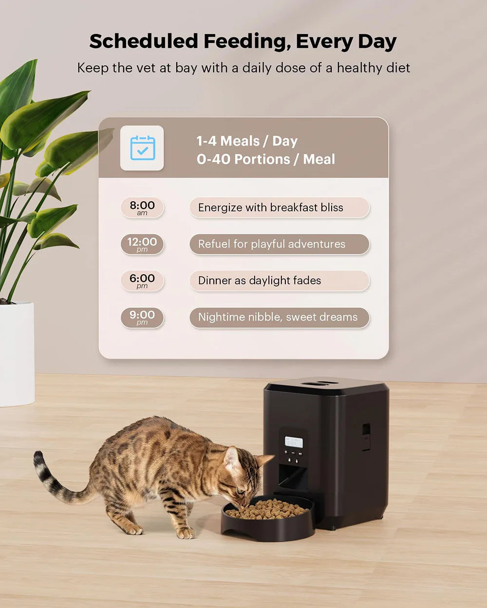 Automatic Pet Feeder — Timed & Portion-Controlled Food Dispenser for Cats & Dogs