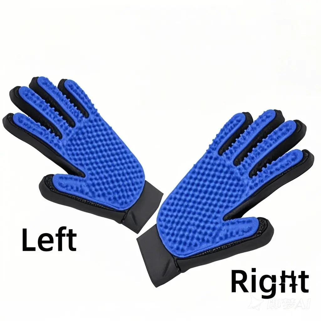 Pet Grooming Glove — Gentle Deshedding Brush for Dogs & Cats