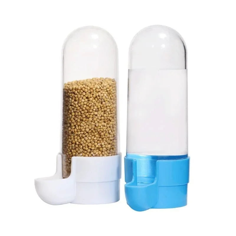 Hanging Bird Water Dispenser & Feeder — Automatic Cage Accessory for Parrots & Small Birds