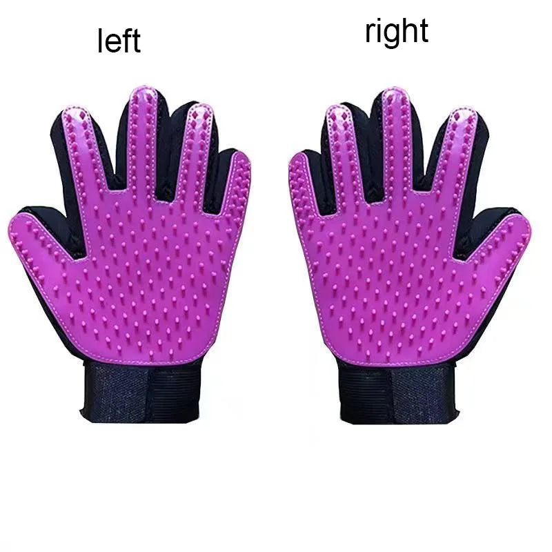 Pet Grooming Glove — Gentle Deshedding Brush for Dogs & Cats