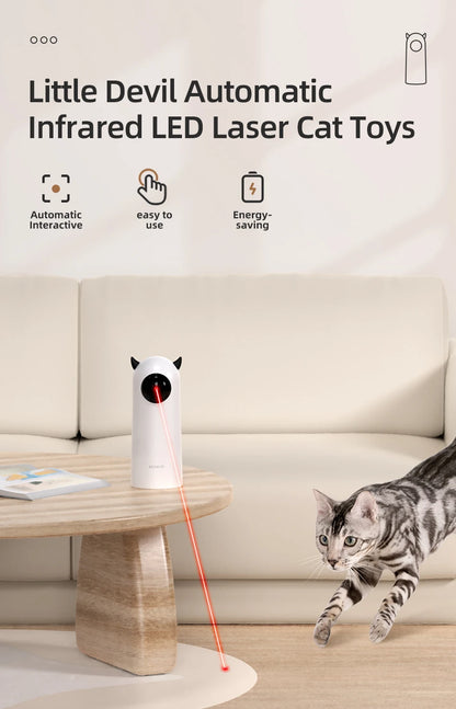 ROJECO Automatic Interactive Cat Toy – LED Laser Teaser for Cats & Dogs