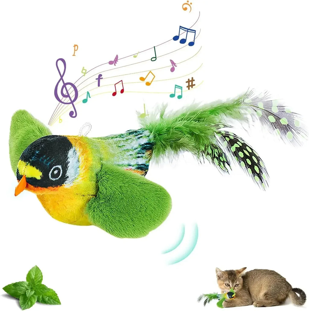 Bird-Sound Cat Toy — Interactive Elastic Rope Toy to Relieve Boredom & Encourage Play