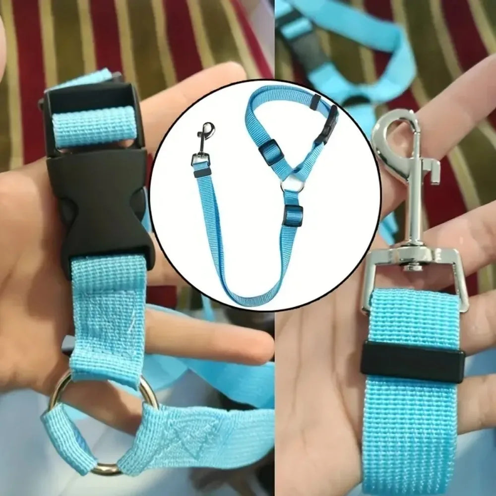 Pet Car Seat Belt — Adjustable Safety Restraint for Dogs & Cats
