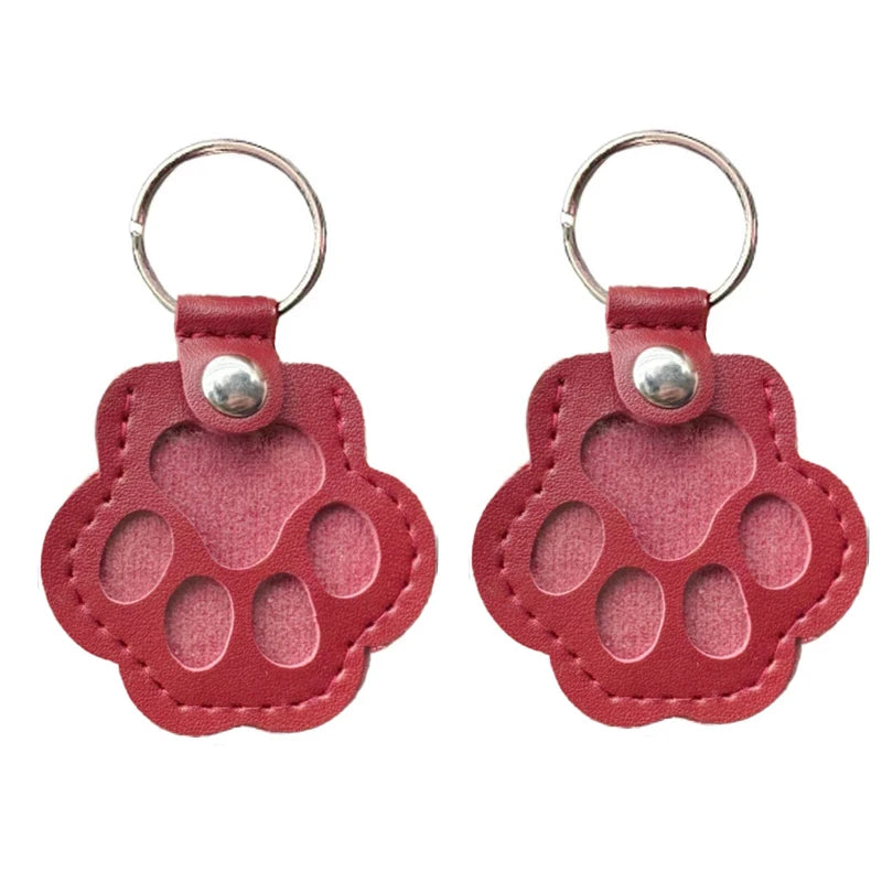 Pet Hair Memorial Keychain — PU Leather Keepsake Locket for Cat & Dog Fur
