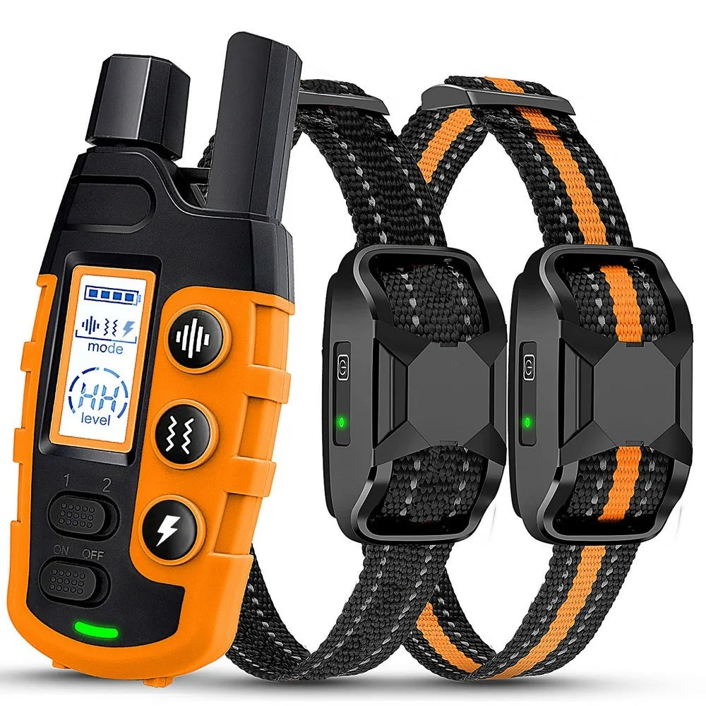 Remote Dog Training Collar — 1000M Range, Waterproof, Shock & Vibration for 2 Dogs