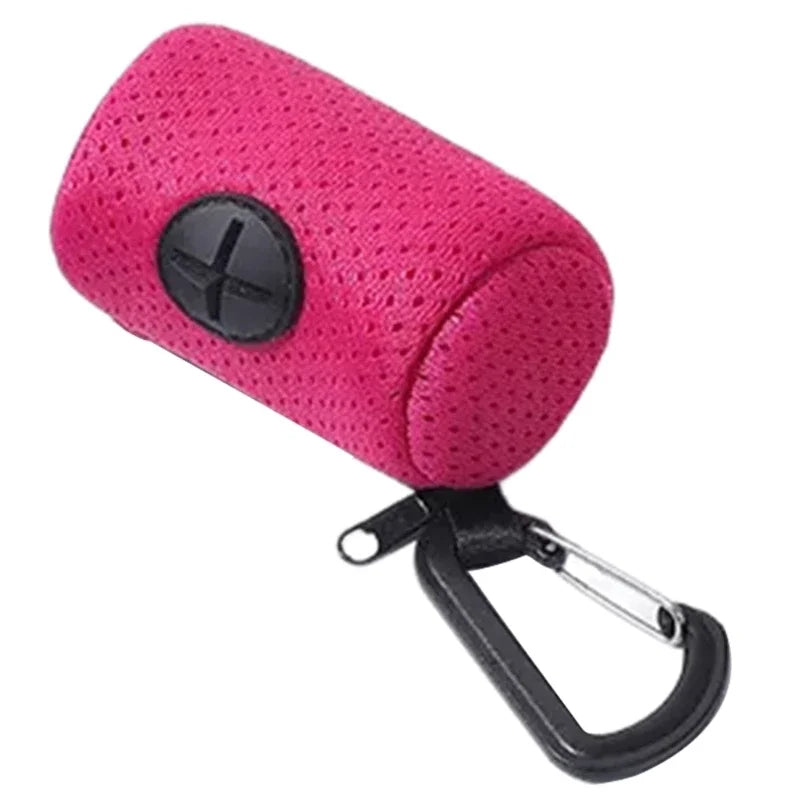 Dog Poop Bag Dispenser — Portable Mesh Holder for Waste Bags