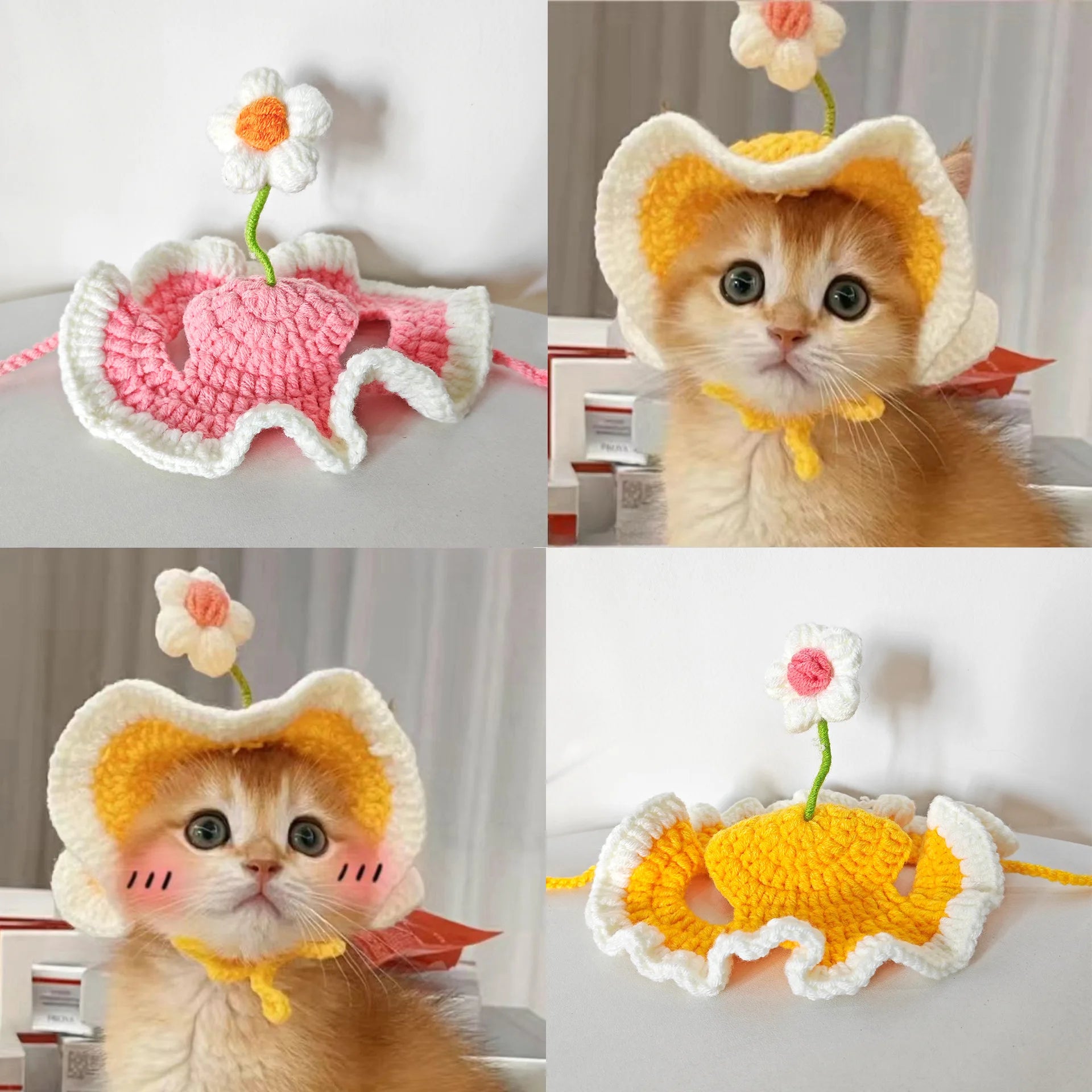 Cute Knitted Pet Hat — Cosy Autumn & Winter Hat for Cats & Small Dogs