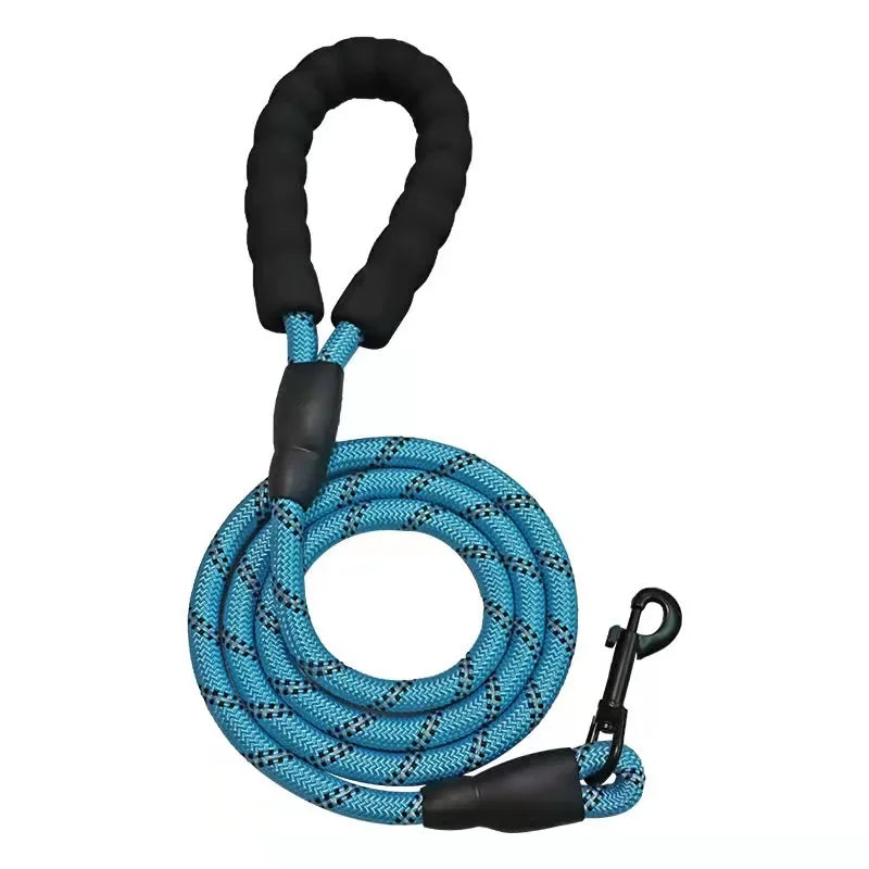 Reflective Dog Leash — Strong Nylon Lead for Small, Medium & Large Dogs