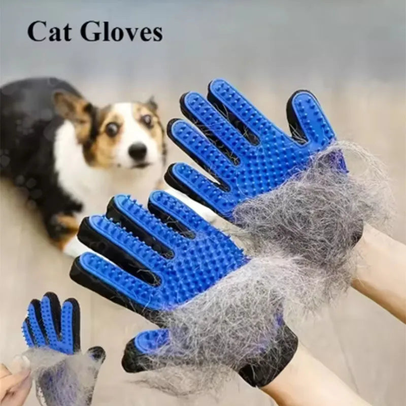 Pet Grooming Glove — Gentle Deshedding Brush for Dogs & Cats