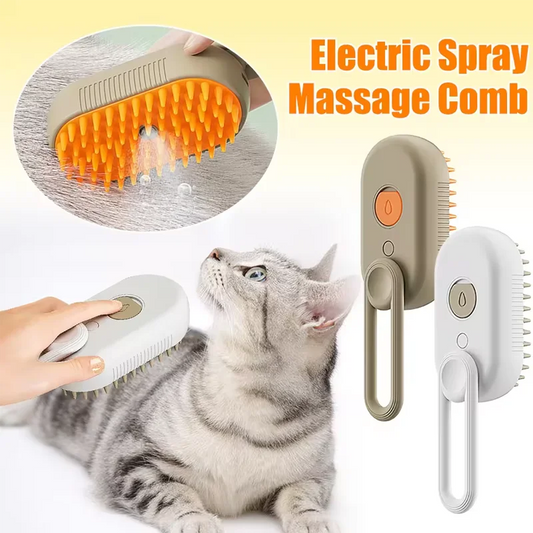 3-in-1 Dog Pet Grooming Comb with Steam Spray – Foldable & Easy to Clean