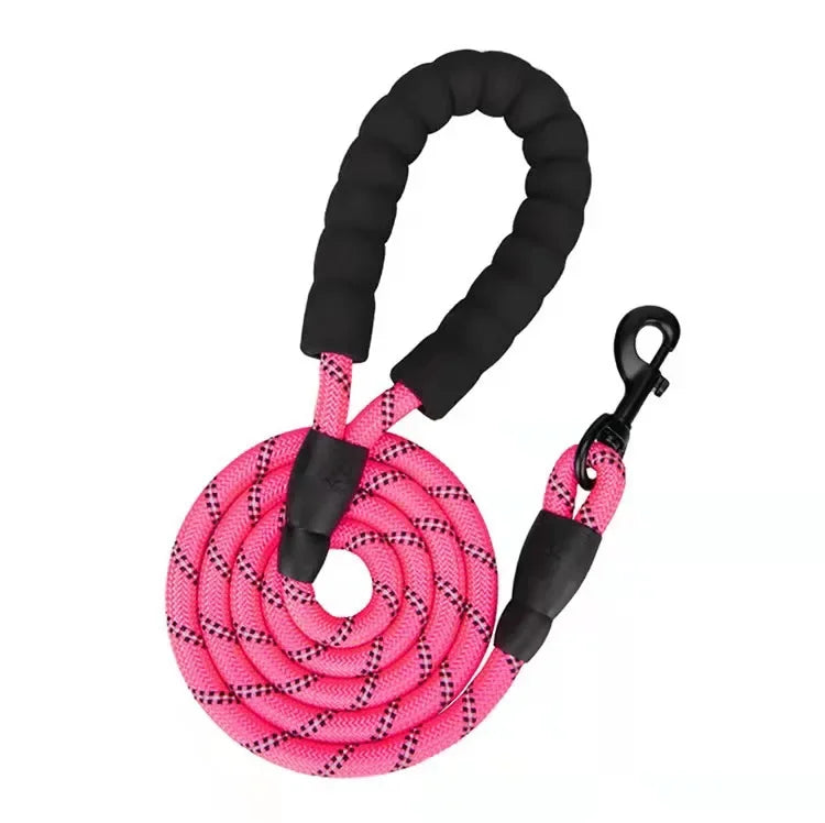Reflective Dog Leash — Strong Nylon Lead for Small, Medium & Large Dogs
