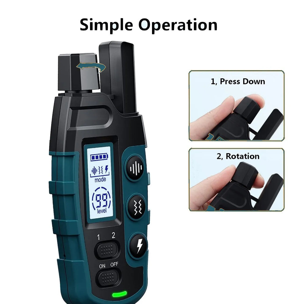 Remote Dog Training Collar — 1000M Range, Waterproof, Shock & Vibration for 2 Dogs