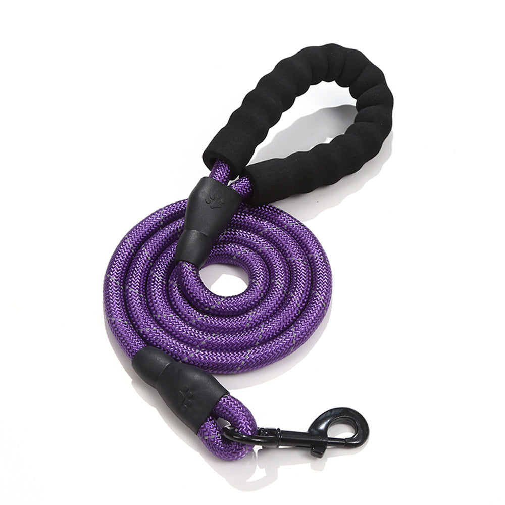Reflective Dog Leash — Strong Nylon Lead for Small, Medium & Large Dogs