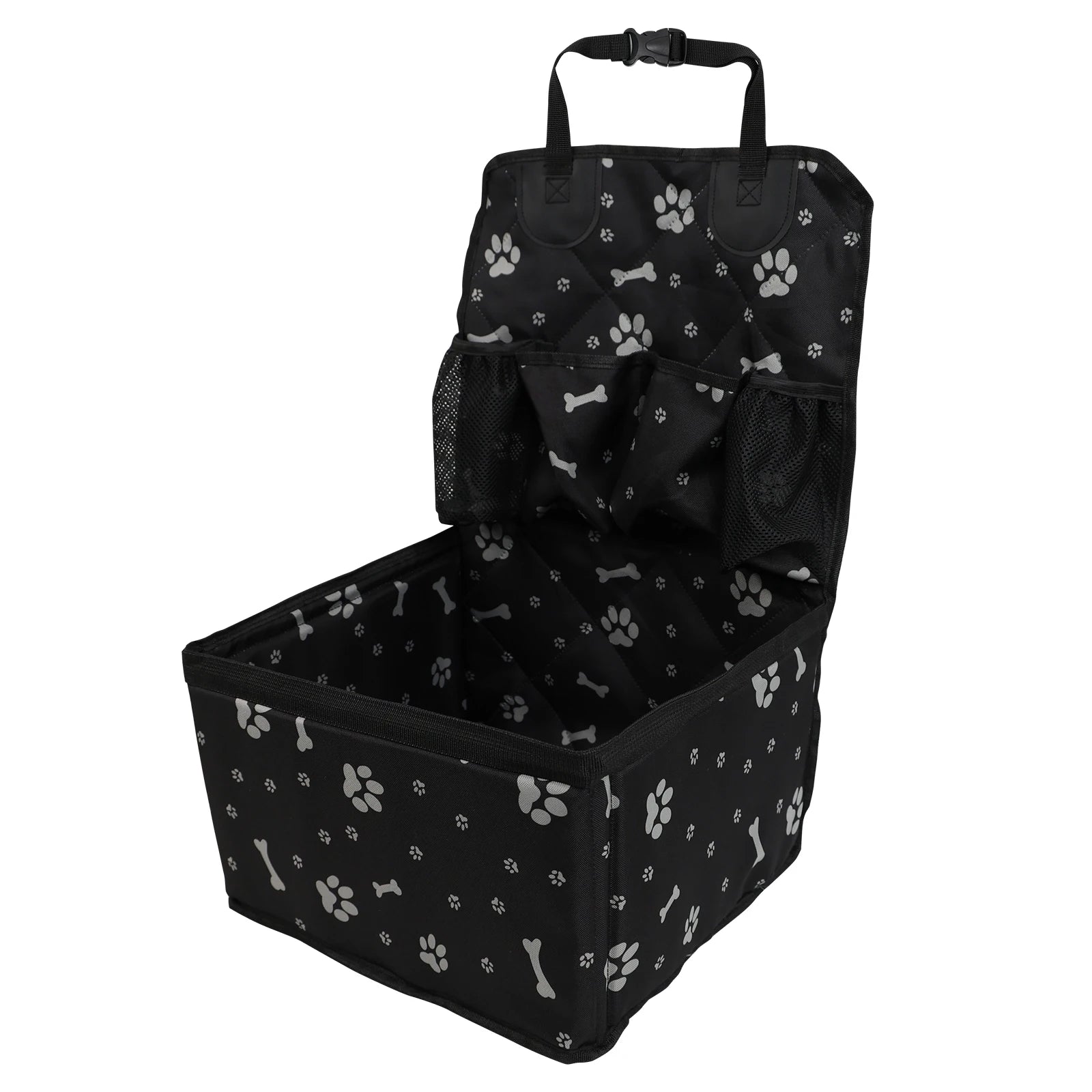 Pet Car Seat with Storage Pockets — Non-Slip Travel Seat Cover for Small & Medium Dogs