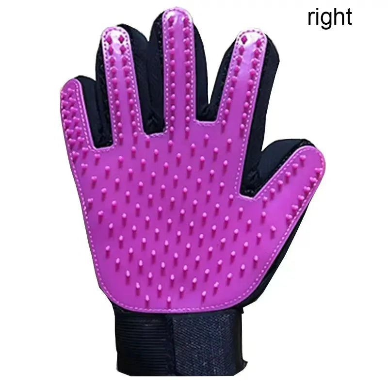 Pet Grooming Glove — Gentle Deshedding Brush for Dogs & Cats