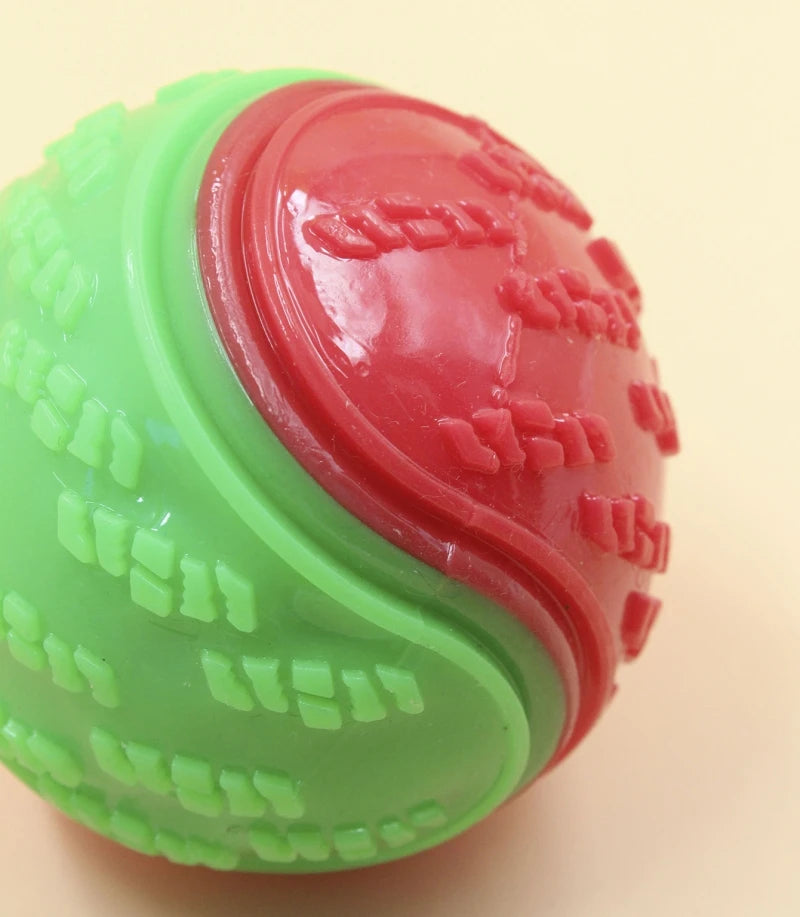 Squeaky Dog Ball Toy — Soft TPR Interactive Toy for Teeth Cleaning & Play