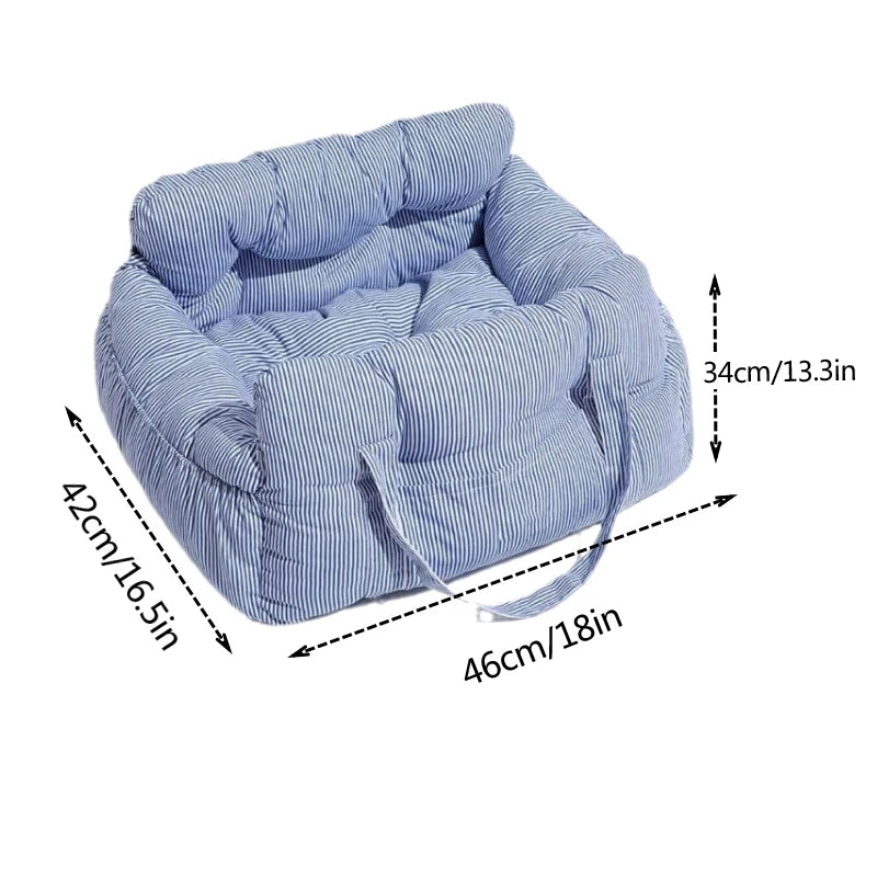Dog Car Seat Bed — Removable, Washable Travel Seat for Small & Medium Dogs