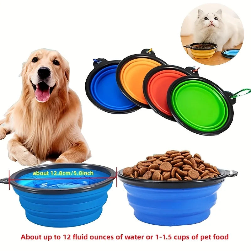 Collapsible Pet Travel Bowl — Portable Food & Water Bowl for Dogs & Cats