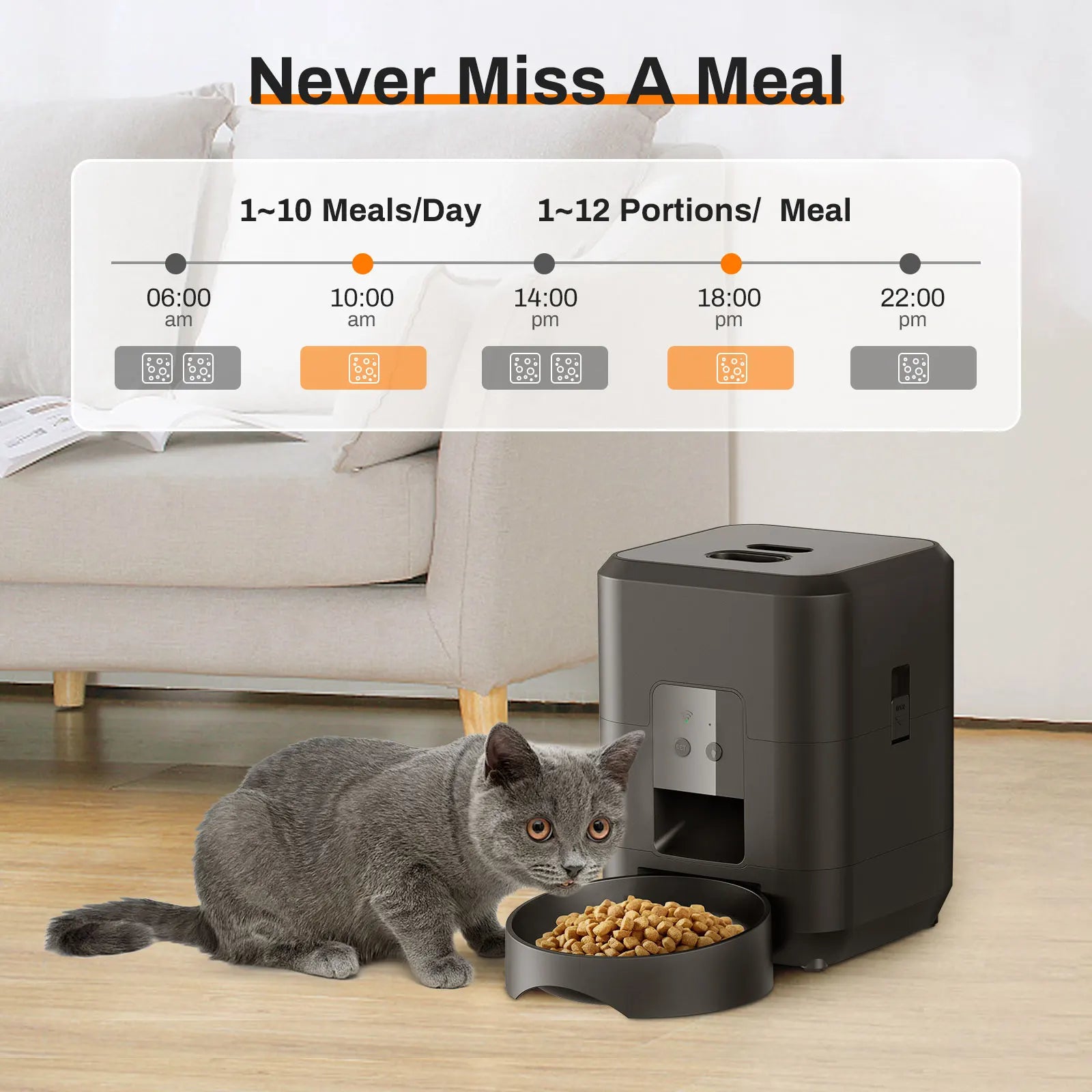 Automatic Pet Feeder — Timed & Portion-Controlled Food Dispenser for Cats & Dogs